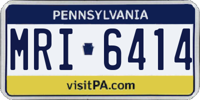 PA license plate MRI6414