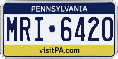 PA license plate MRI6420