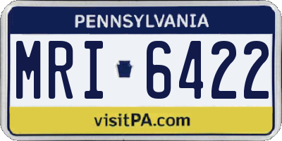 PA license plate MRI6422