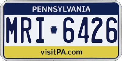 PA license plate MRI6426