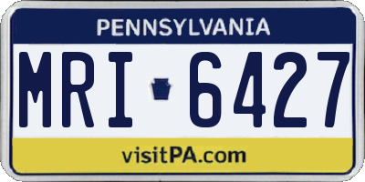 PA license plate MRI6427