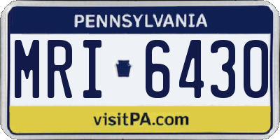 PA license plate MRI6430