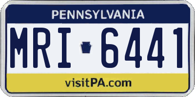 PA license plate MRI6441
