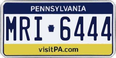 PA license plate MRI6444