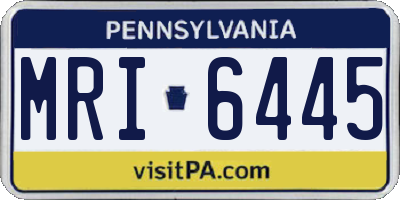 PA license plate MRI6445