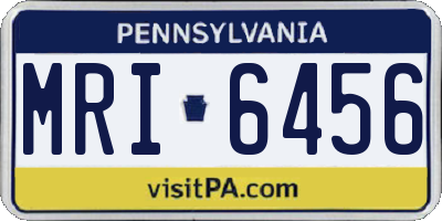 PA license plate MRI6456
