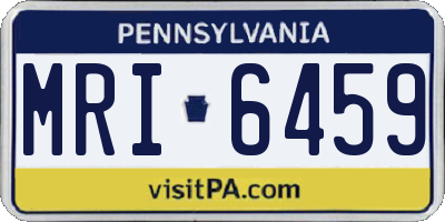 PA license plate MRI6459
