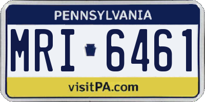 PA license plate MRI6461