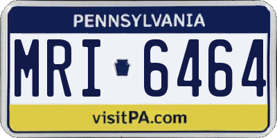 PA license plate MRI6464