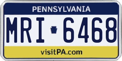PA license plate MRI6468