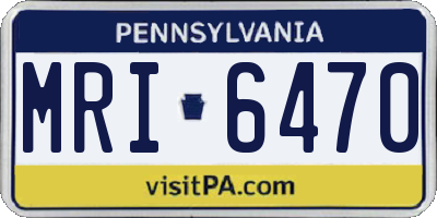 PA license plate MRI6470