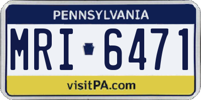 PA license plate MRI6471