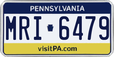 PA license plate MRI6479