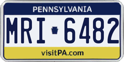 PA license plate MRI6482