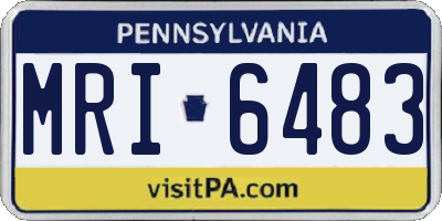 PA license plate MRI6483