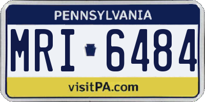 PA license plate MRI6484