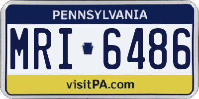 PA license plate MRI6486