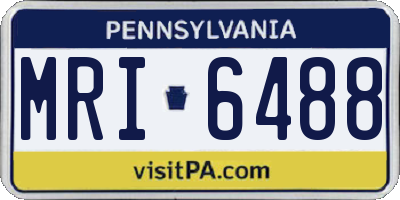 PA license plate MRI6488