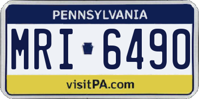 PA license plate MRI6490