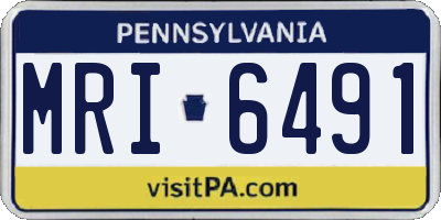 PA license plate MRI6491