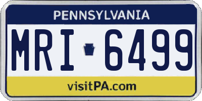 PA license plate MRI6499