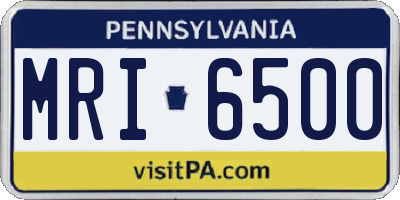 PA license plate MRI6500