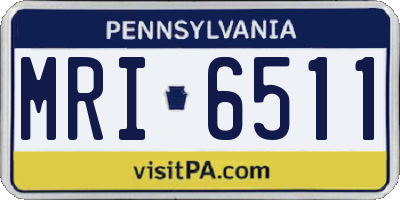PA license plate MRI6511