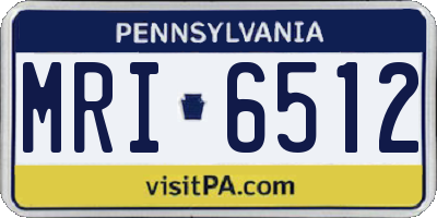 PA license plate MRI6512