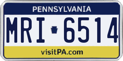 PA license plate MRI6514