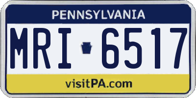 PA license plate MRI6517