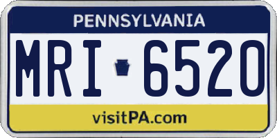 PA license plate MRI6520
