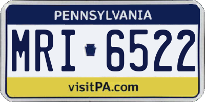 PA license plate MRI6522