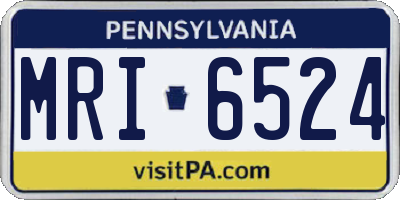 PA license plate MRI6524