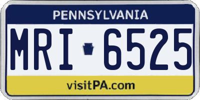 PA license plate MRI6525