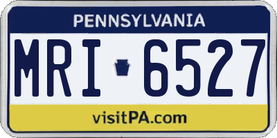 PA license plate MRI6527