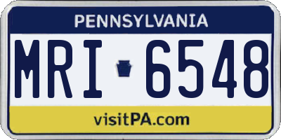 PA license plate MRI6548