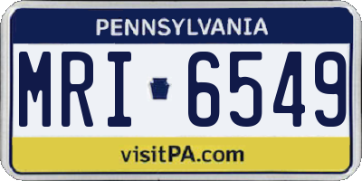 PA license plate MRI6549