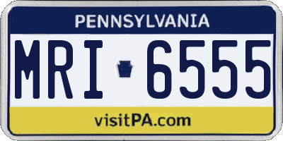 PA license plate MRI6555