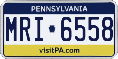 PA license plate MRI6558