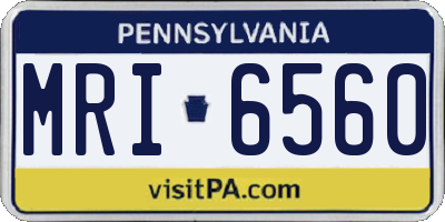 PA license plate MRI6560