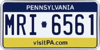 PA license plate MRI6561
