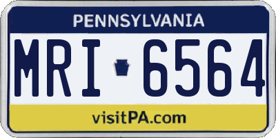 PA license plate MRI6564