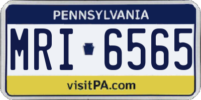 PA license plate MRI6565