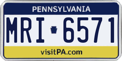 PA license plate MRI6571