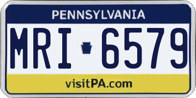 PA license plate MRI6579
