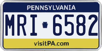 PA license plate MRI6582