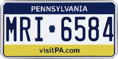 PA license plate MRI6584
