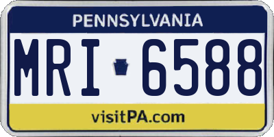 PA license plate MRI6588