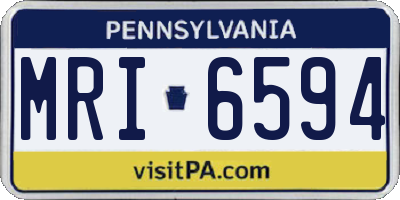 PA license plate MRI6594