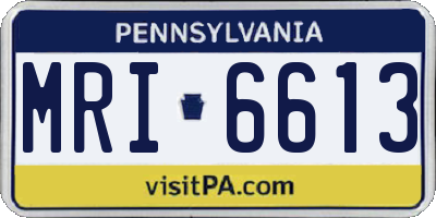 PA license plate MRI6613